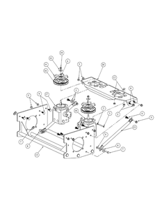 Drive Assembly Diagram and Parts List for M54-KW 53BB5DBW750-23-HP Cub Cadet Lawn Tractor